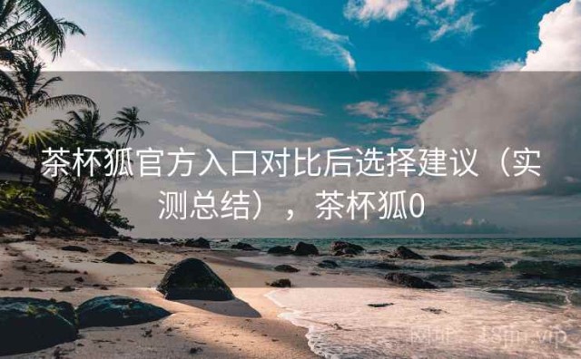 茶杯狐官方入口对比后选择建议（实测总结），茶杯狐0