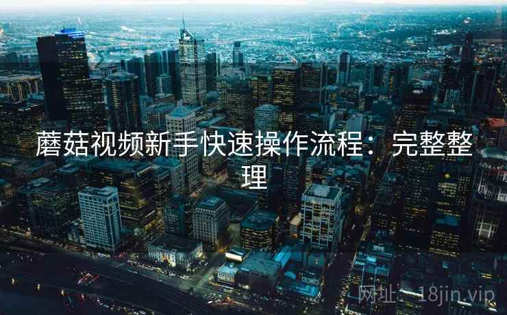 蘑菇视频新手快速操作流程：完整整理