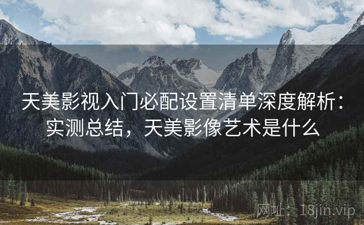 天美影视入门必配设置清单深度解析：实测总结，天美影像艺术是什么