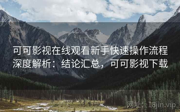可可影视在线观看新手快速操作流程深度解析：结论汇总，可可影视下载